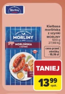 Morliny kiełbasa morlińska z szynki 500g