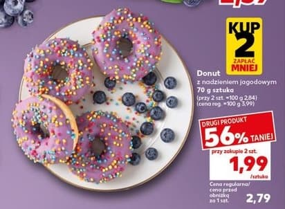 donut z nadzieniem jagodowym