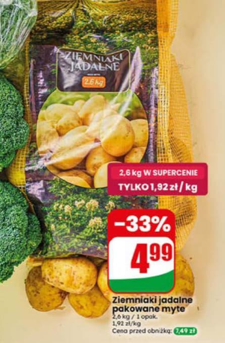 ziemniaki jadalne pakowane myte