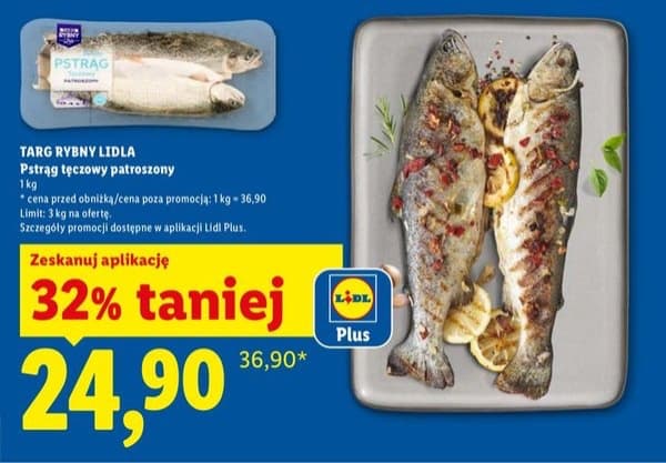 pstrąg tęczowy patroszony