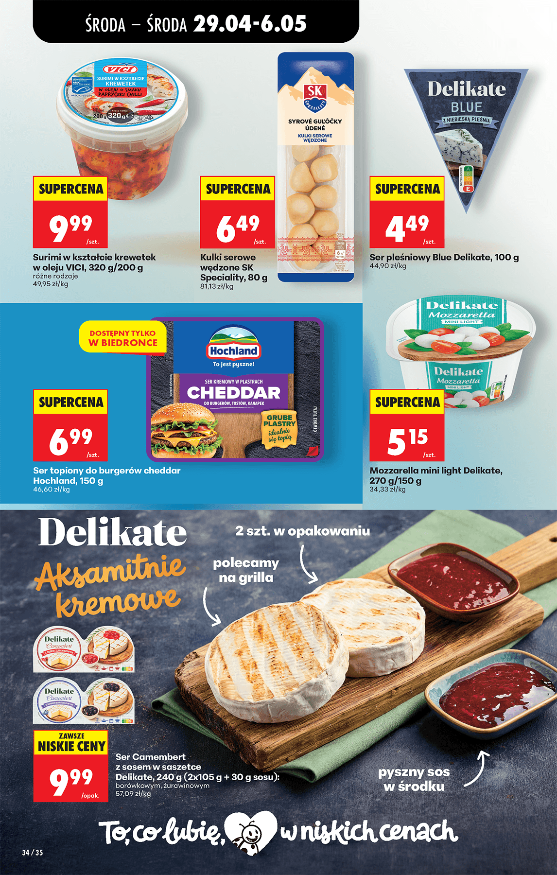 ser camembert z sosem w saszetce