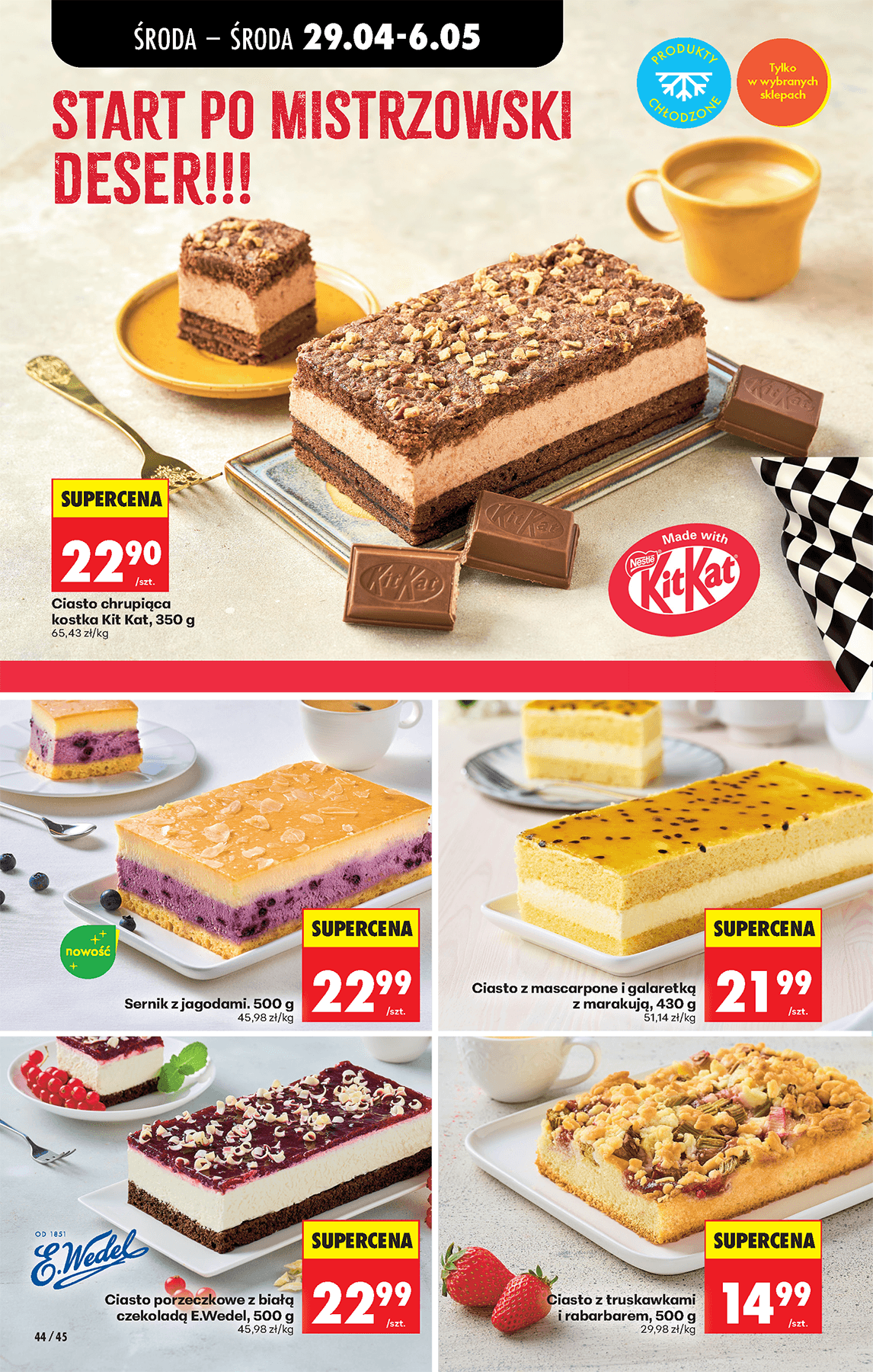 ciasto z mascarpone i galaretką z marakują