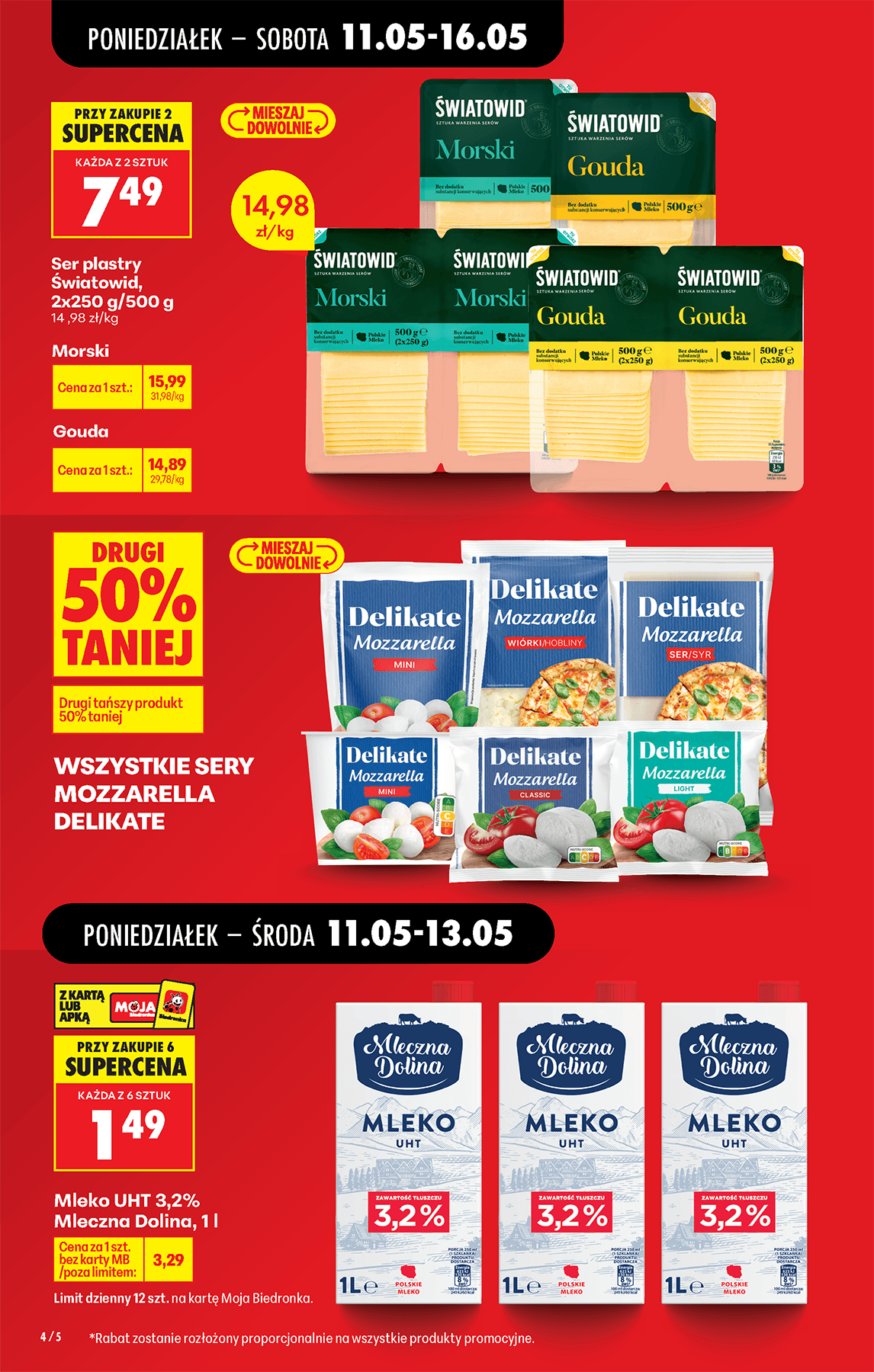 wszystkie sery mozzarella