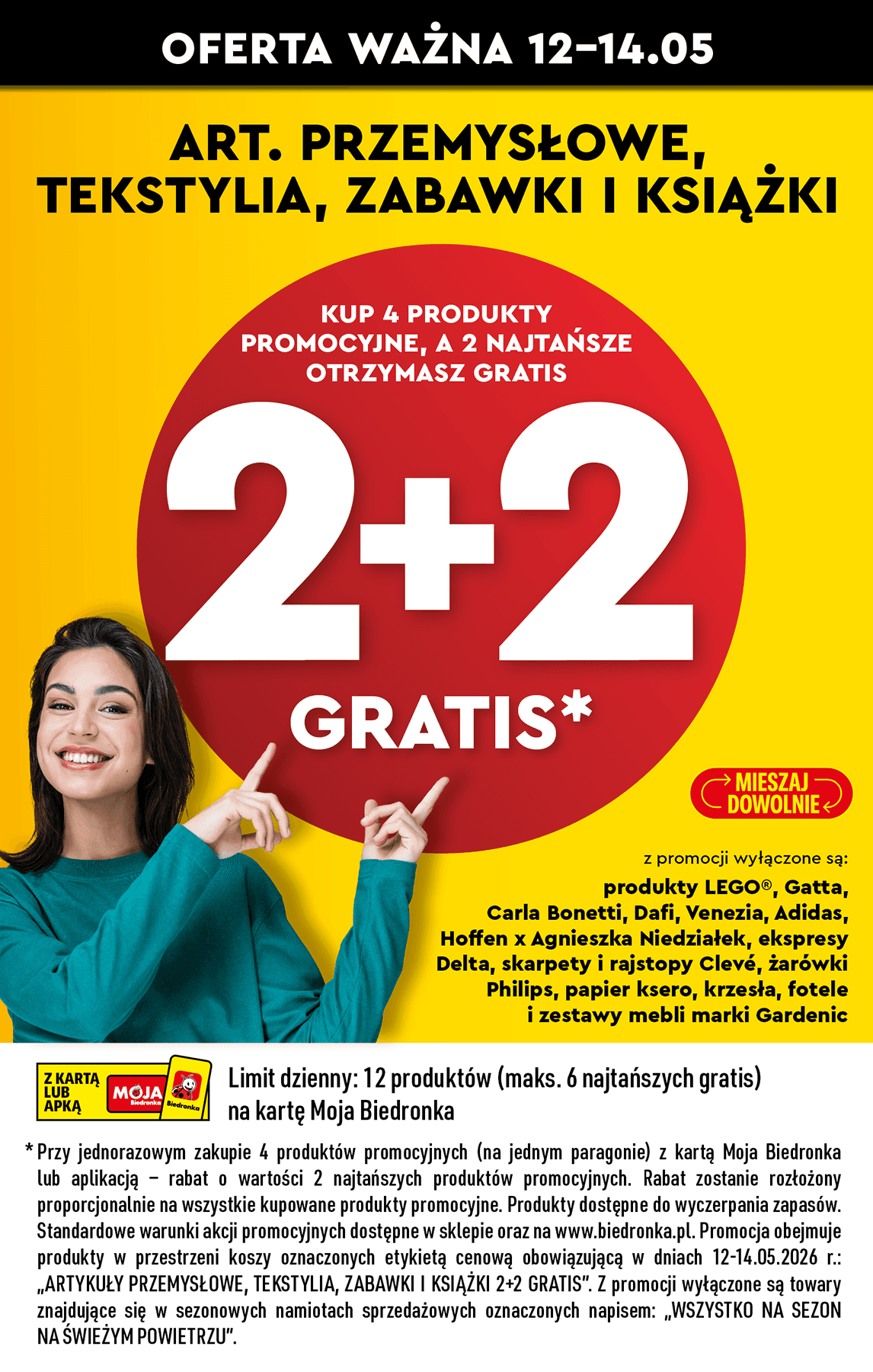 wszystkie artykuły przemysłowe, tekstylia, zabawki i książki