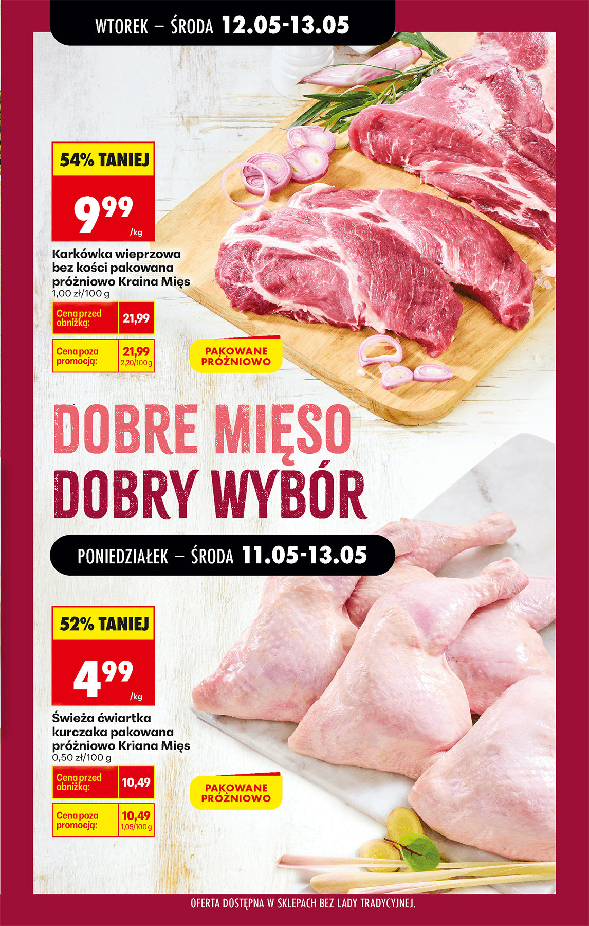 świeża ćwiartka kurczaka pakowana próżniowo