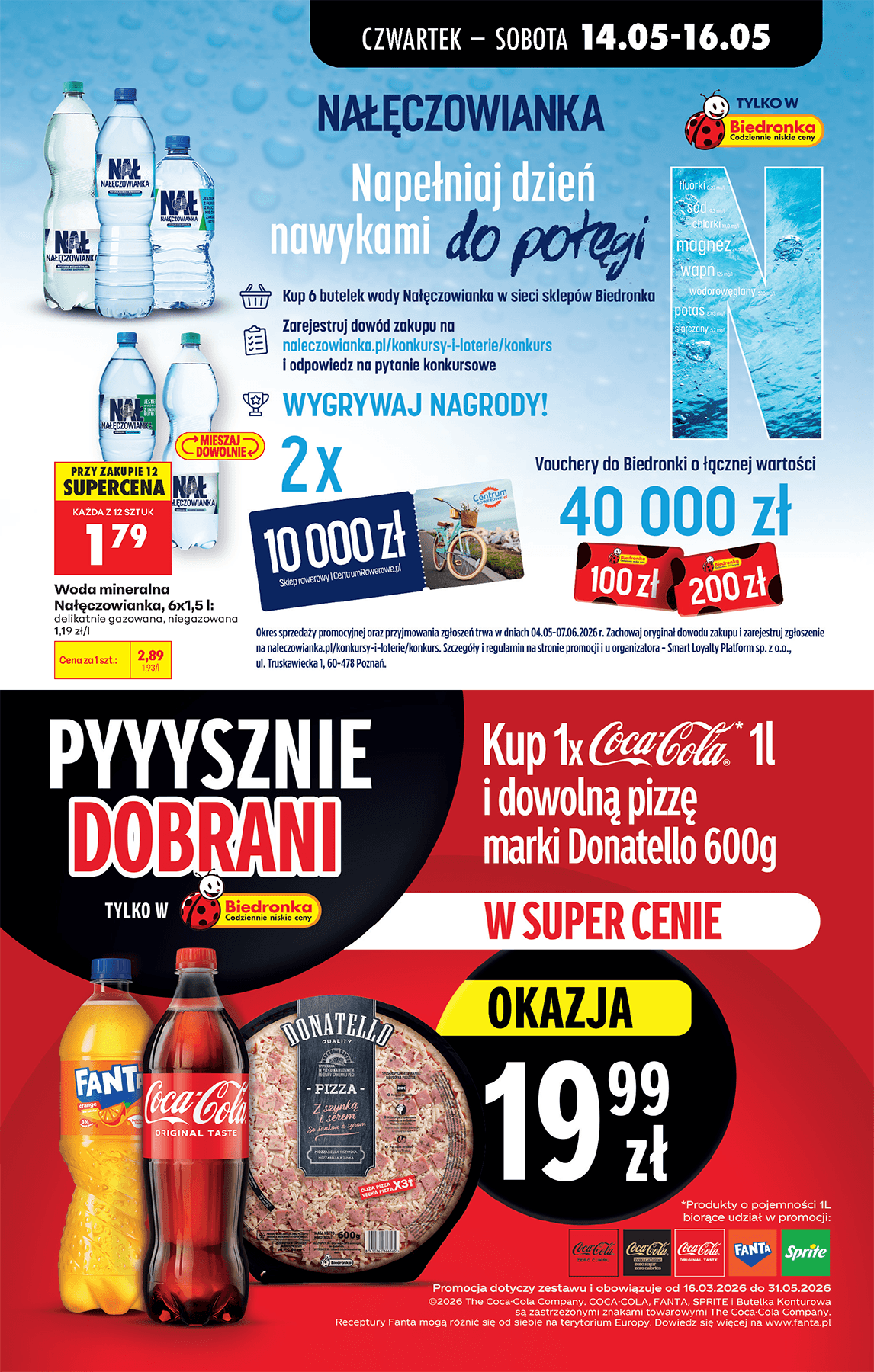zestaw pizza i napój gazowany