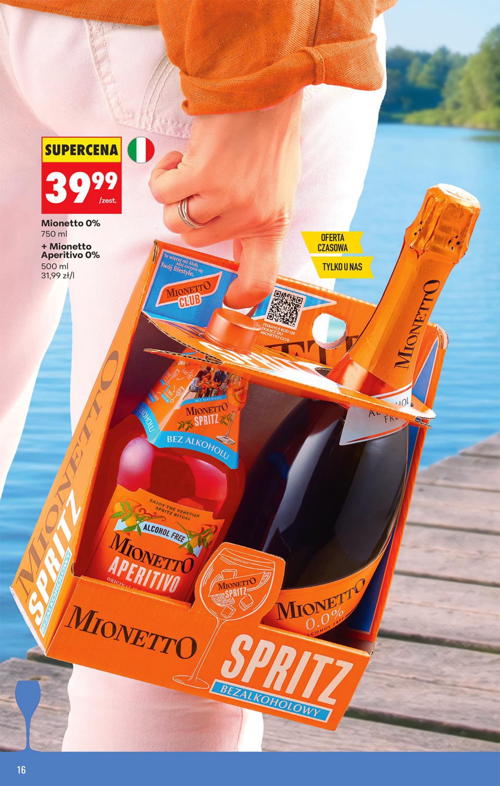 zestaw napój bezalkoholowy Mionetto 0% 750ml + napój bezalkoholowy Aperitivo 0% 500ml
