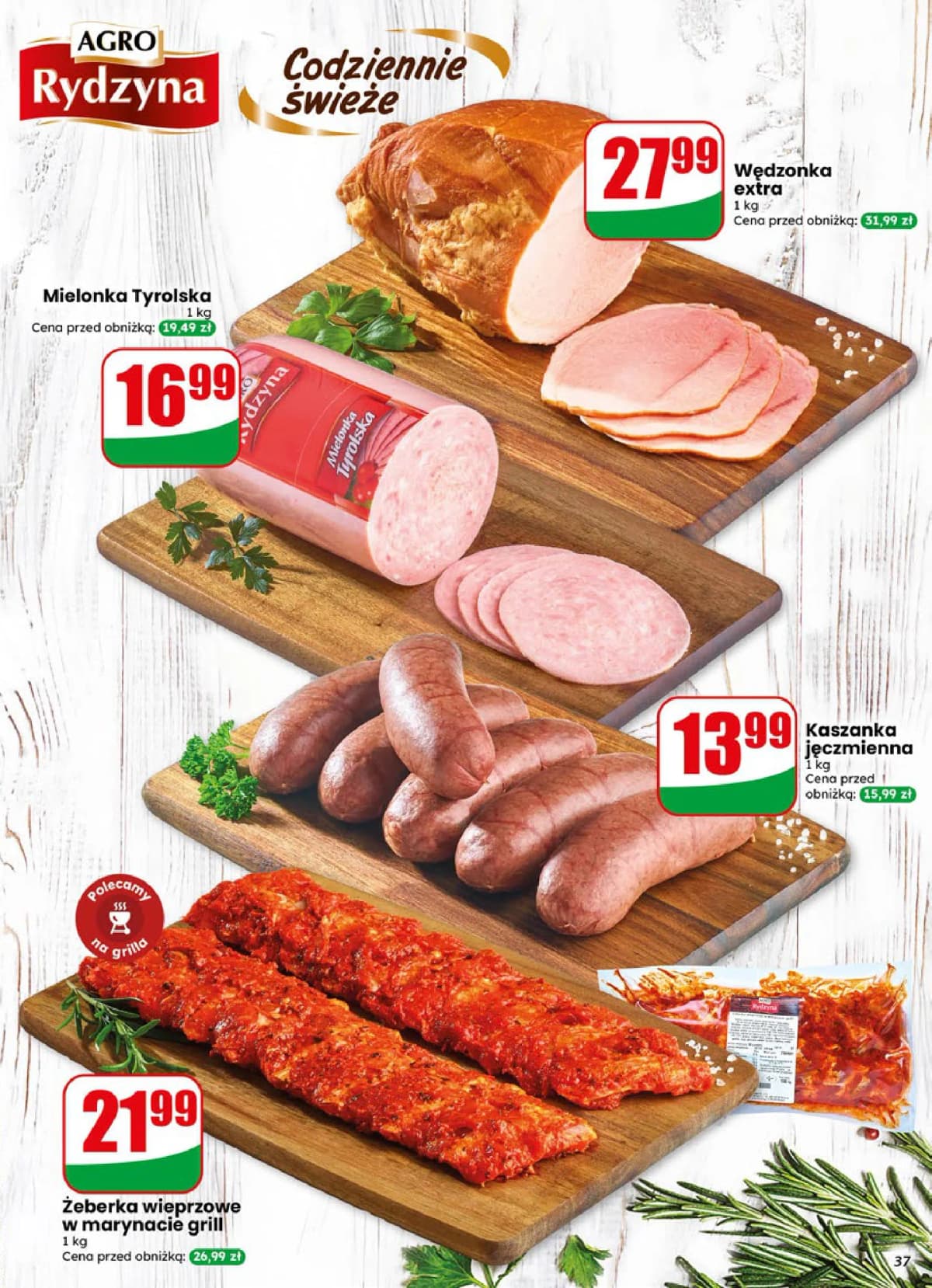 żeberka wieprzowe w marynacie grill