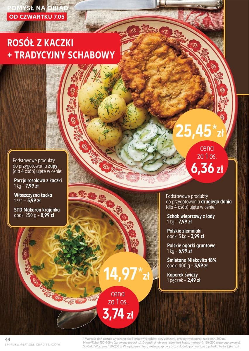 pomysł na obiad: rosół z kaczki + tradycyjny schabowy