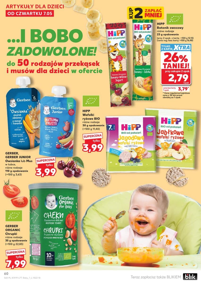 owsianka lub mus w tubce różne rodzaje