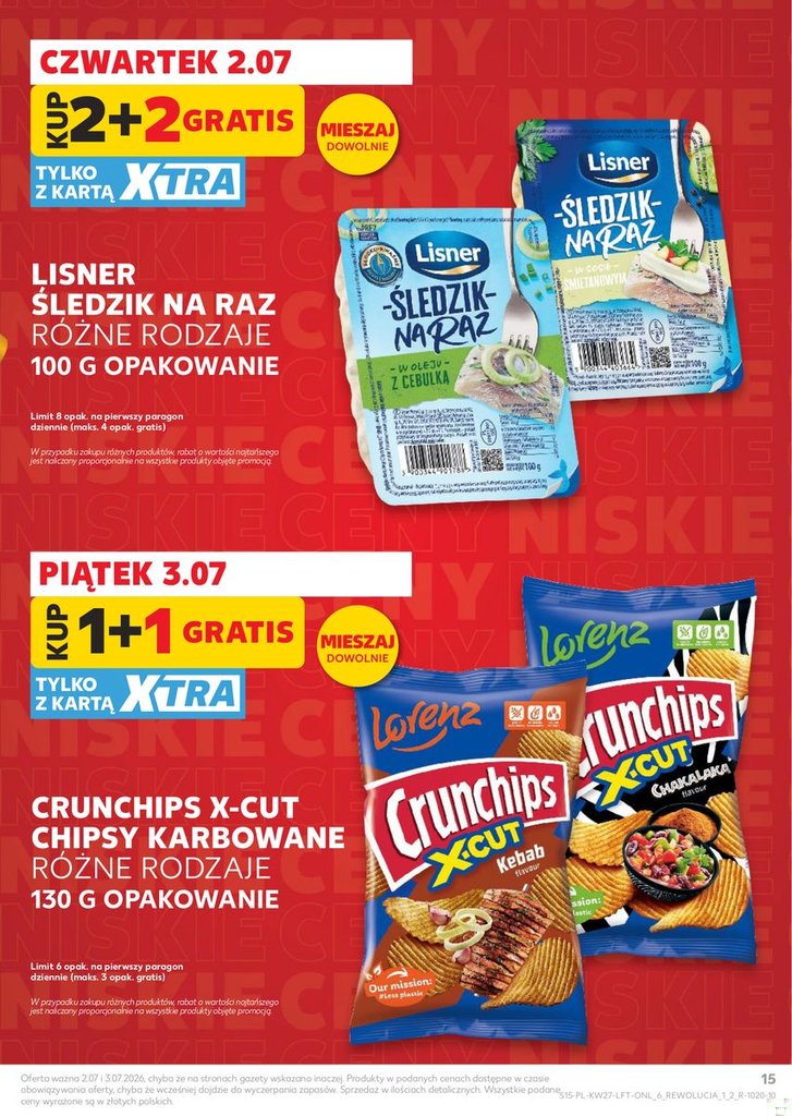 chipsy karbowane X-Cut