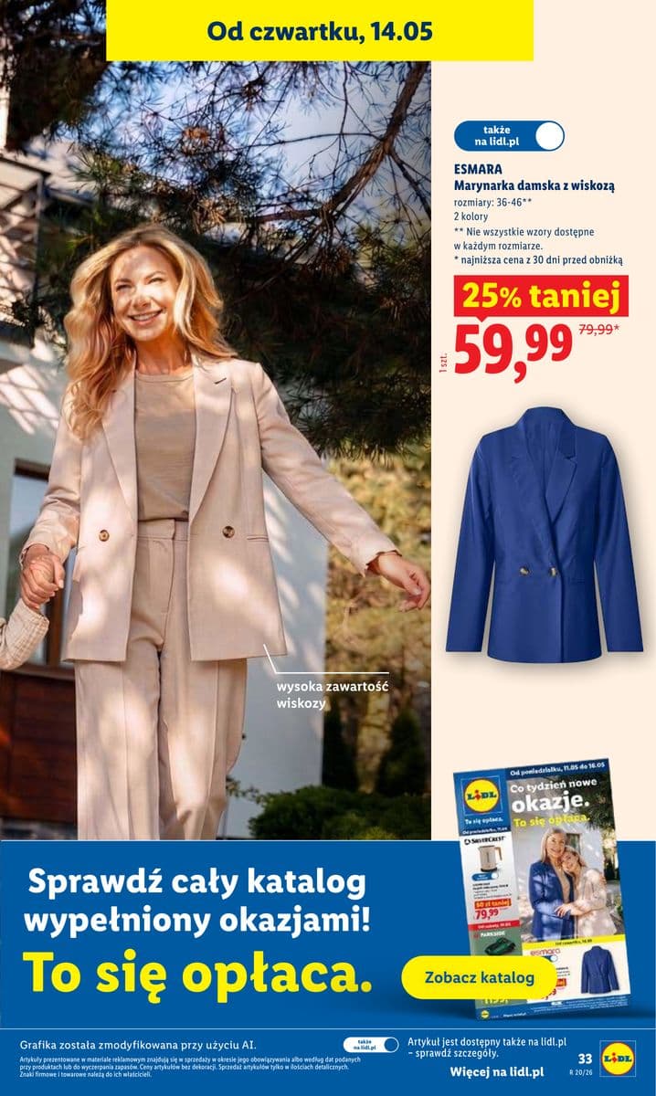 marynarka damska z wiskozą