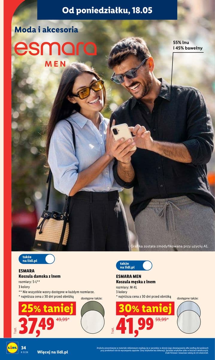 koszula damska z lnem