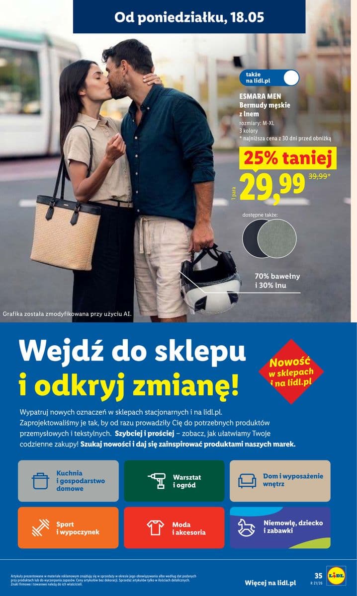 bermudy męskie z lnem