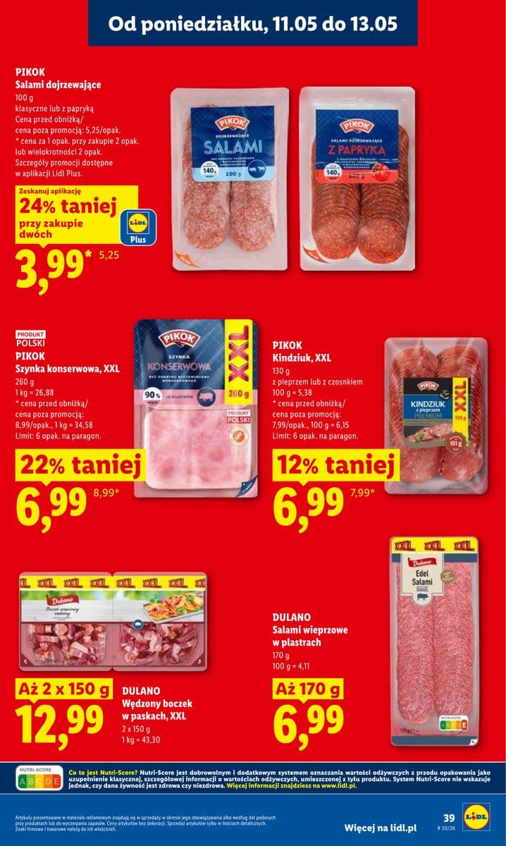 boczek wędzony w paskach XXL