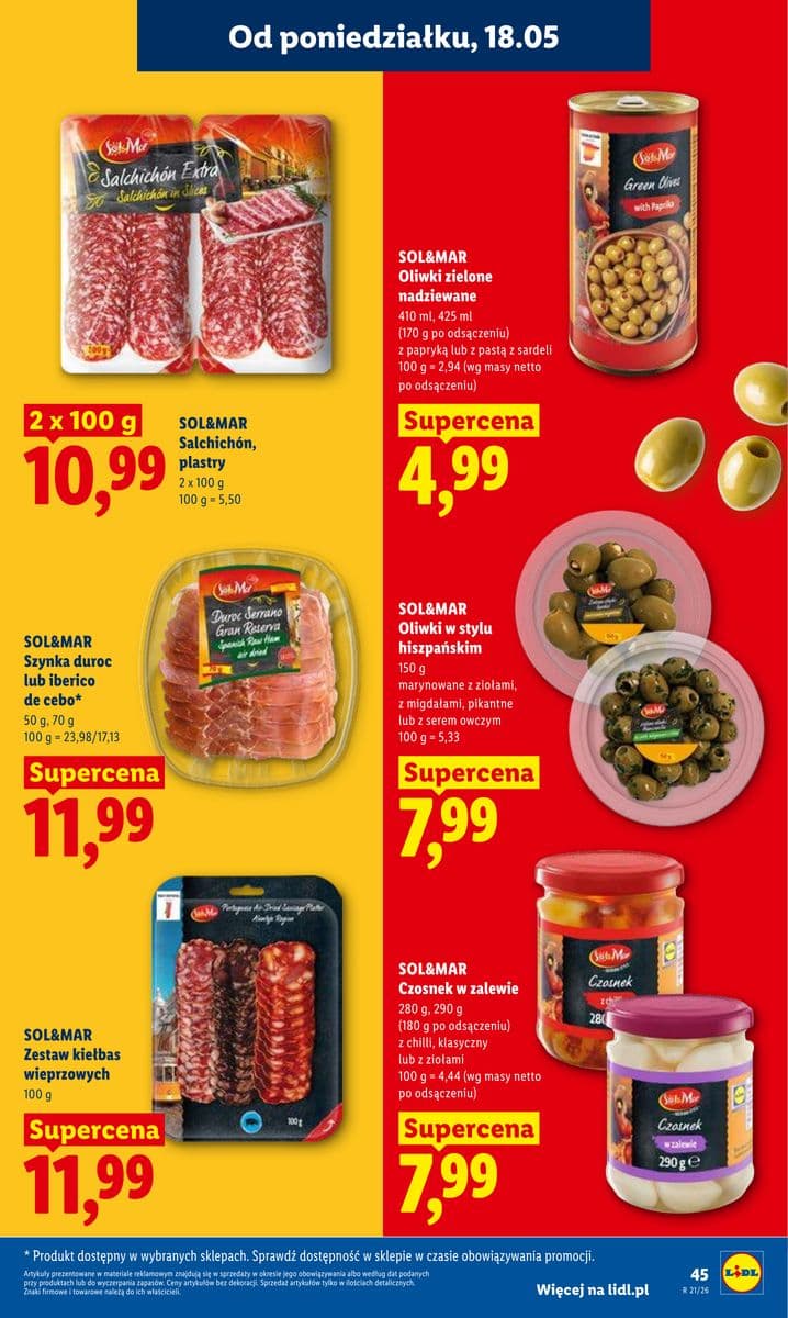 Zestaw kiełbas wieprzowych
