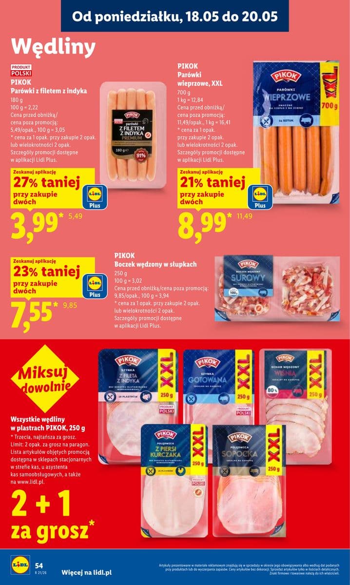 parówki wieprzowe XXL