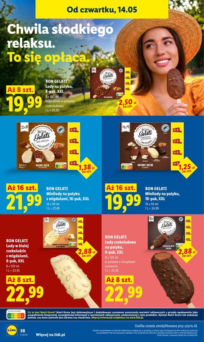 minilody na patyku z migdałami