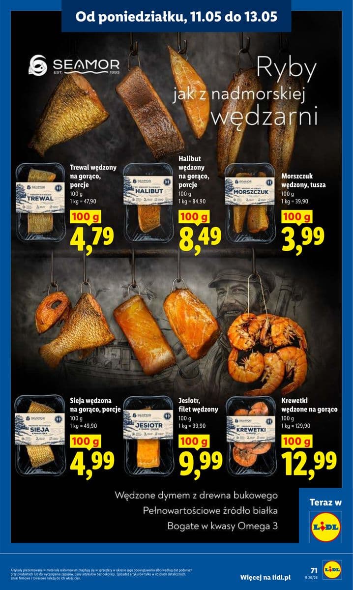jesiotr filet wędzony