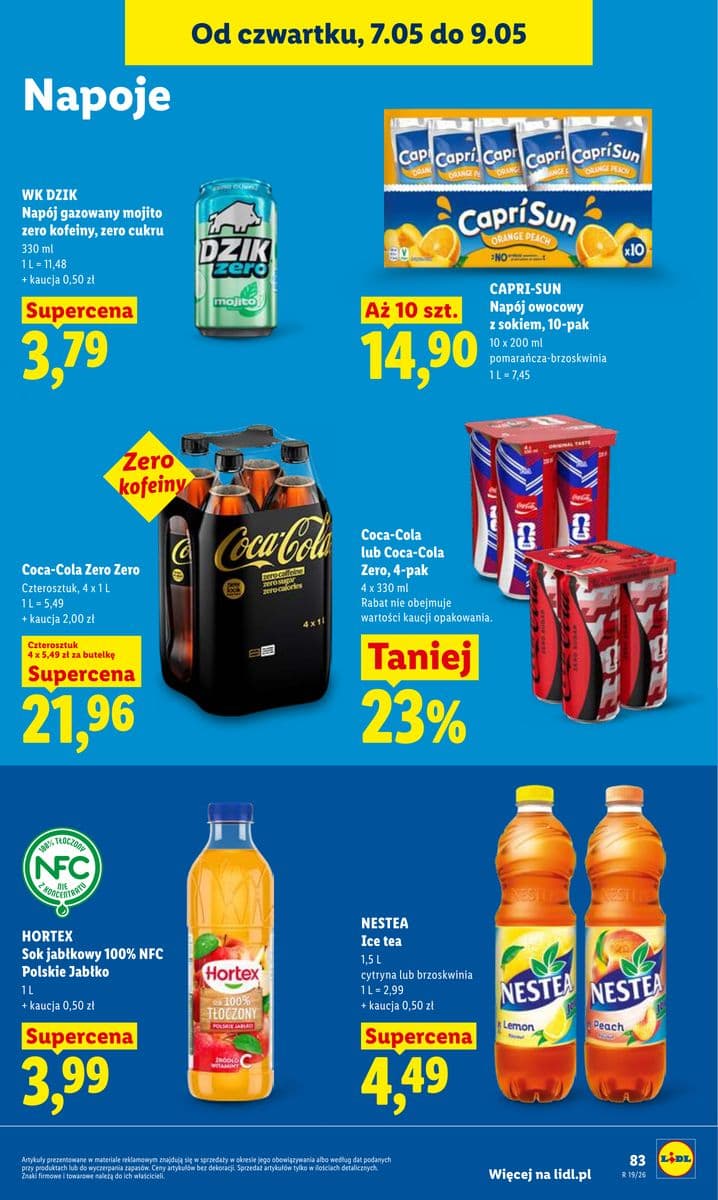 napój gazowany cola zero zero