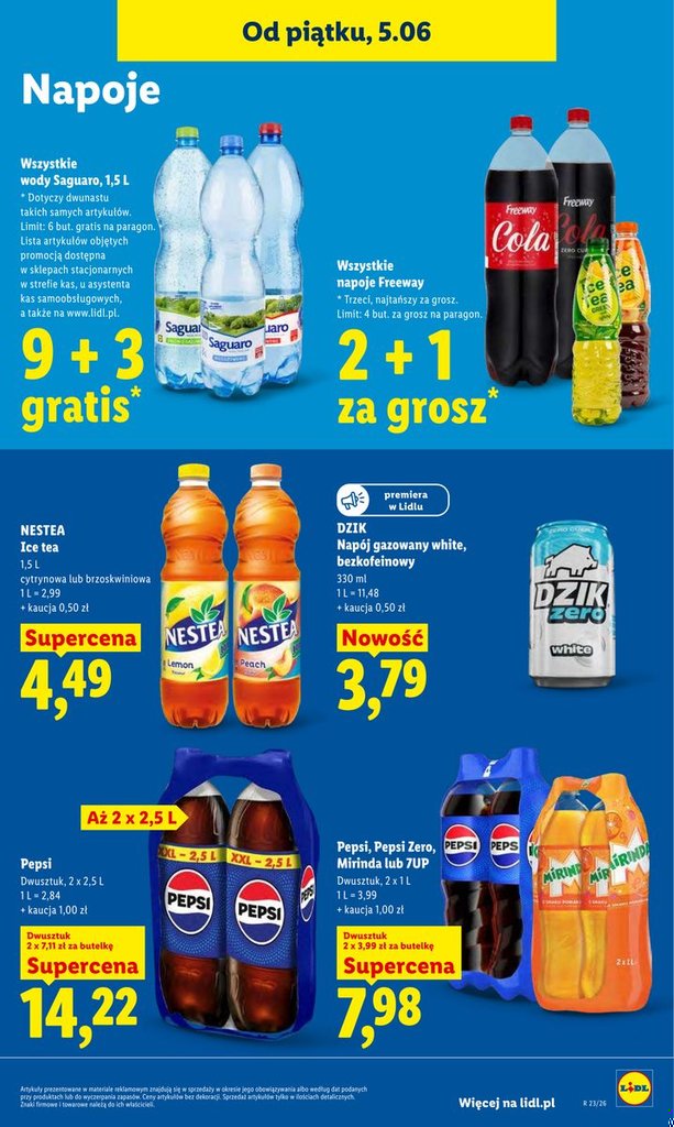 napój gazowany różne marki