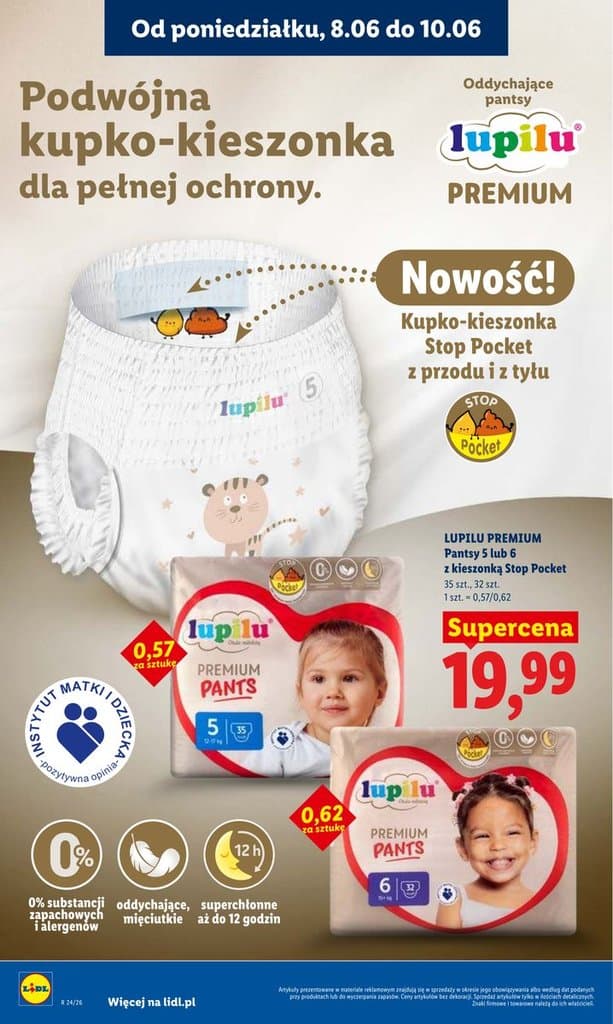 pieluszki pantsy z kieszonką Stop Pocket