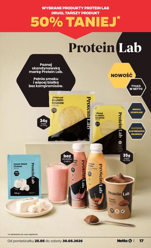 wybrane produkty proteinowe