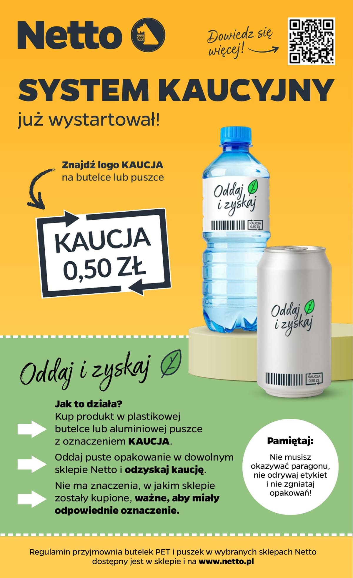 Kaucja za butelkę lub puszke