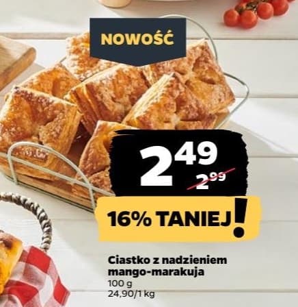 ciastko z nadzieniem mango-marakuja