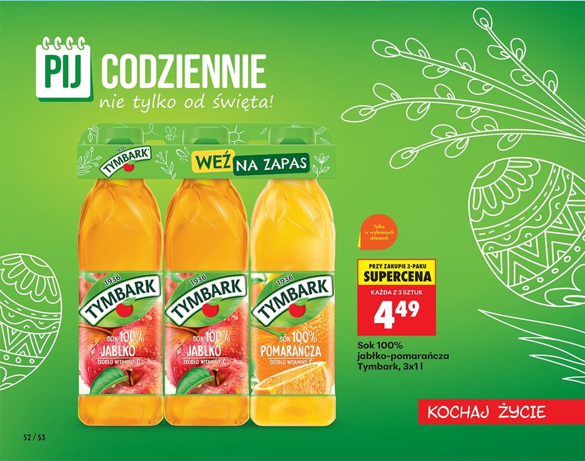 sok 100% jabłko-pomarańcza