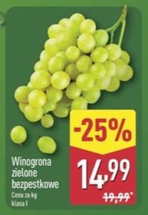 winogrona zielone bezpestkowe