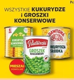 wszystkie kukurydze i groszki konserwowe