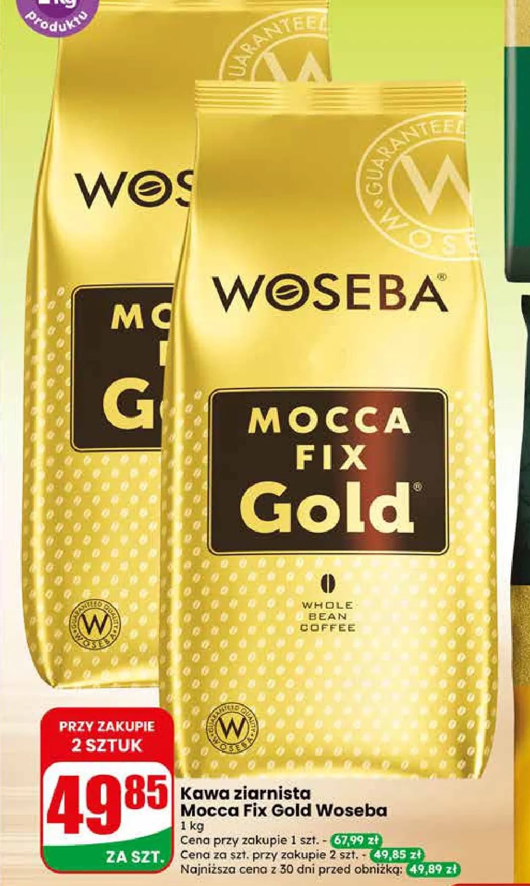 kawa ziarnista mocca fix gold