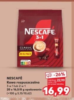 kawa rozpuszczalna 3 w 1 lub 2 w 1