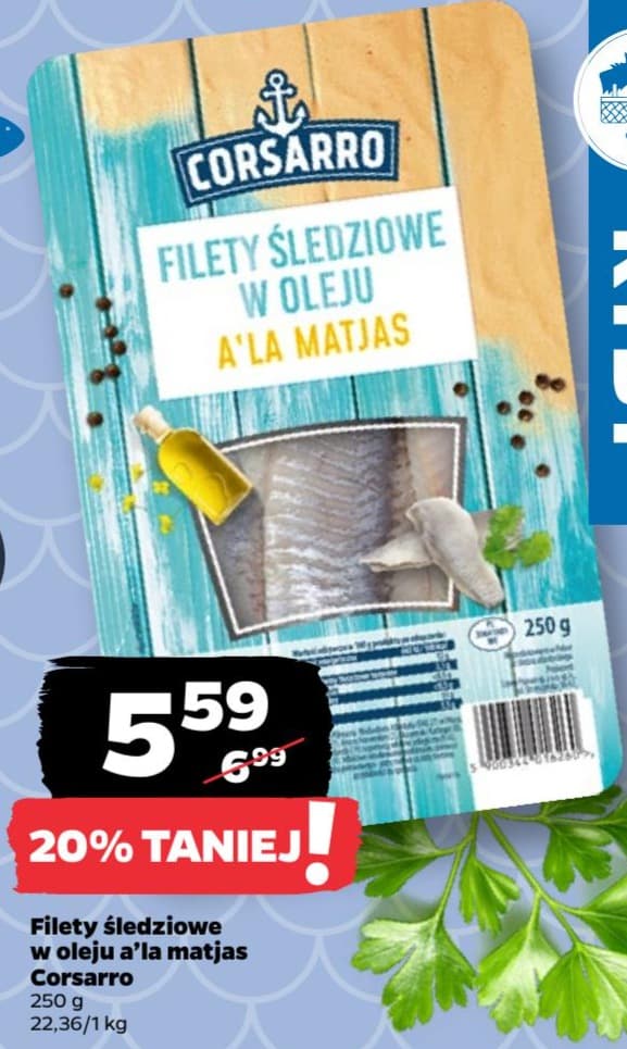filety śledziowe w oleju a'la matjas