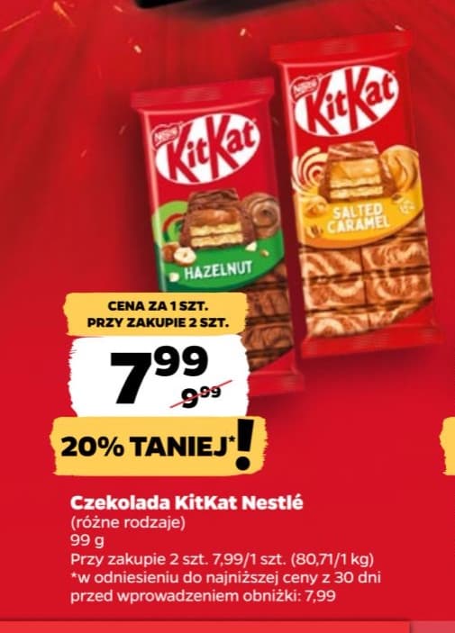 czekolada z nadzieniem orzechowym