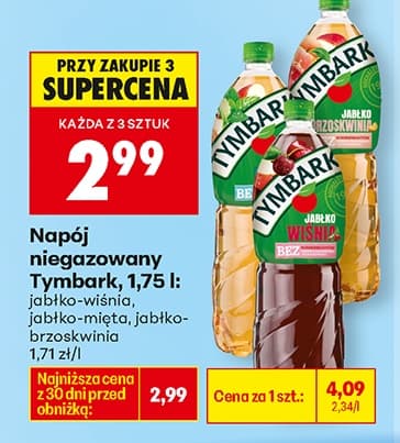 napój niegazowany jabłko-wiśnia, jabłko-mięta, jabłko-brzoskwinia
