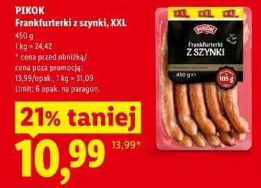 frankfurterki z szynki