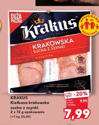 kiełbasa krakowska sucha z szynki