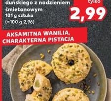 donut z kremem pistacjowym i waniliowym