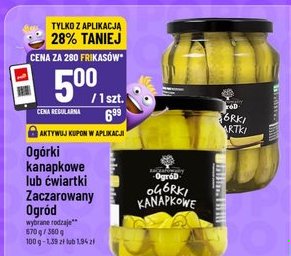 ogórki kanapkowe lub ćwiartki