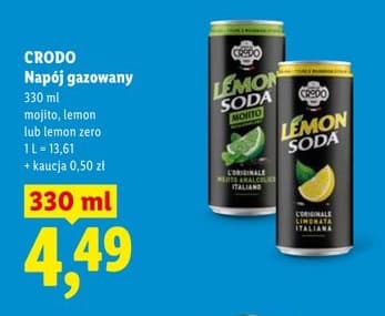 napój gazowany mojito, lemon lub lemon zero