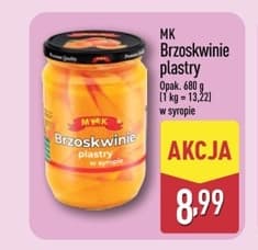 brzoskwinie plastry