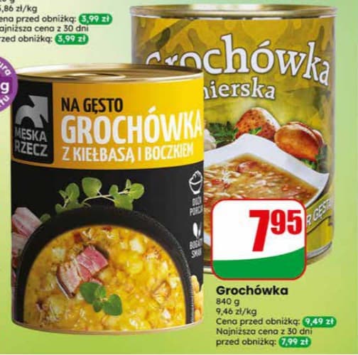 grochówka z kiełbasą i boczkiem
