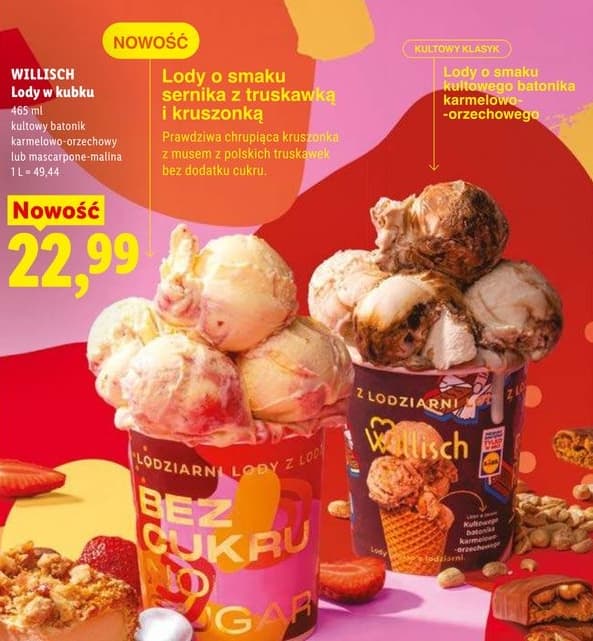lody o smaku kultowego batonika karmelowo-orzechowego