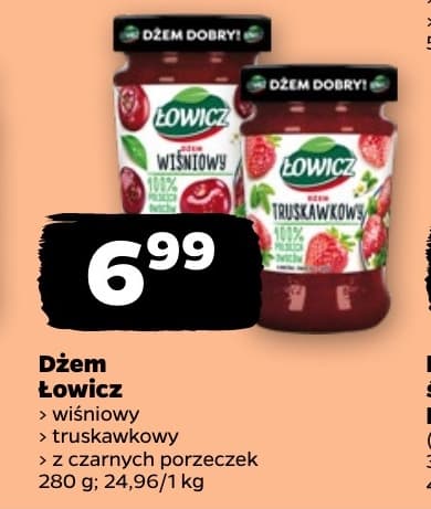 dżem z czarnych porzeczek / truskawkowy / wiśniowy