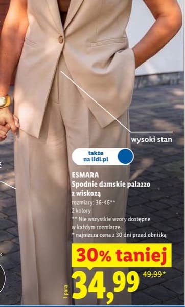 Spodnie damskie palazzo z wiskozą