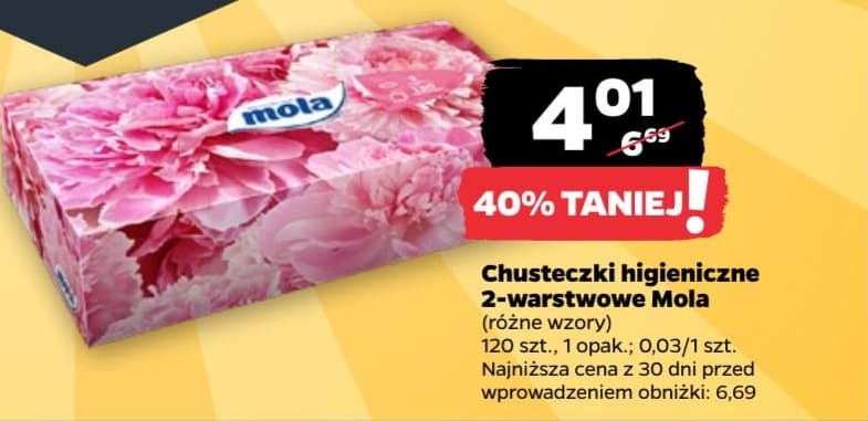 chusteczki higieniczne 2-warstwowe