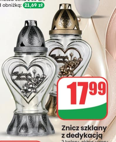 znicz szklany z dedykacją