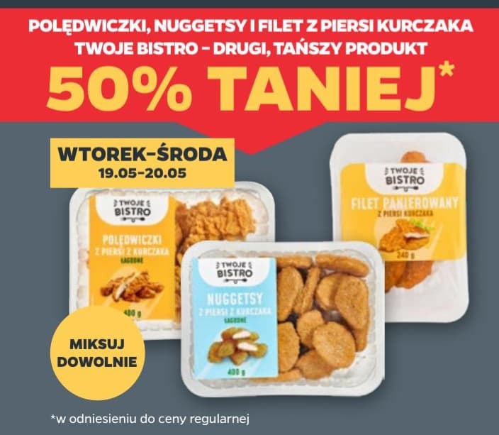 polędwiczki, nuggetsy i filet z piersi kurczaka